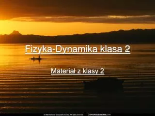 fizyka dynamika klasa 2