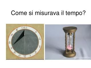 come si misurava il tempo