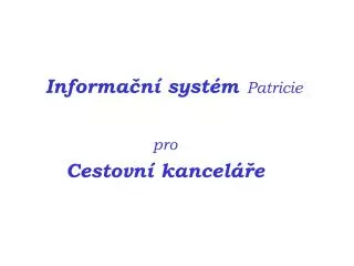 informa n syst m patricie