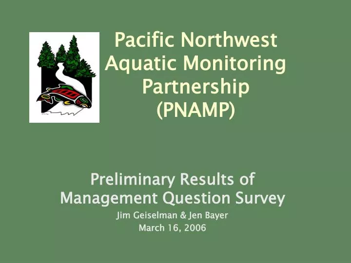 preliminary results of management question survey jim geiselman jen bayer march 16 2006