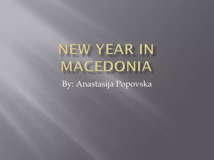 new year in macedonia