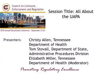 Session Title: All About the UAPA