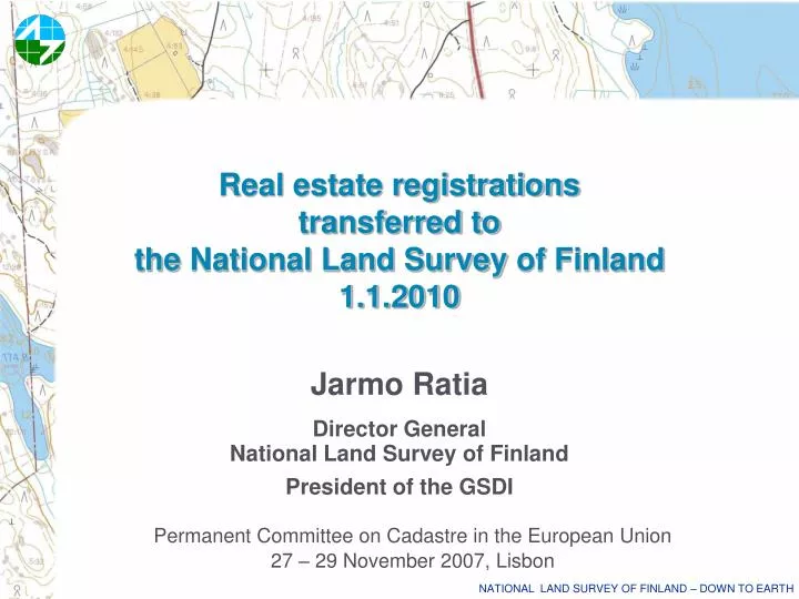 real estate registrations transferred to the national land survey of finland 1 1 2010