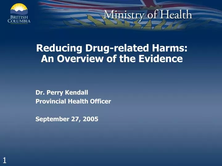 reducing drug related harms an overview of the evidence