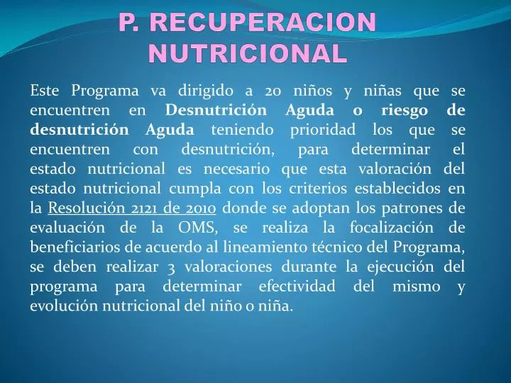 p recuperacion nutricional