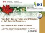 Trends in Conservation and Utilization of Oat Genetic Resources