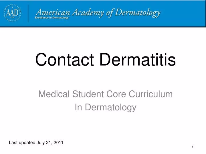 contact dermatitis