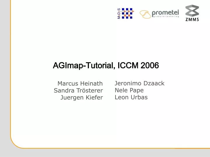 agimap tutorial iccm 2006