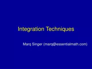 Integration Techniques
