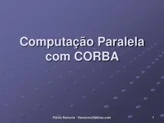 computa o paralela com corba
