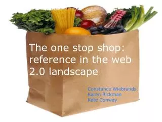 The one stop shop: reference in the web 2.0 landscape