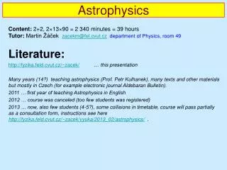 Astrophysics