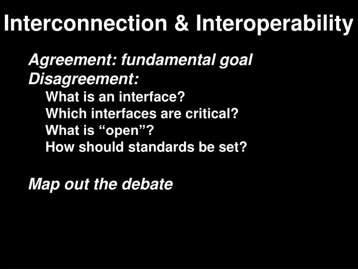 interconnection interoperability