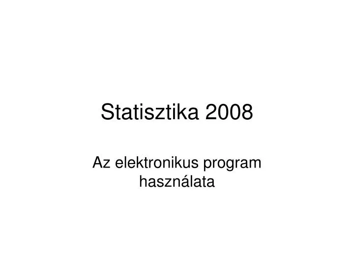 statisztika 2008