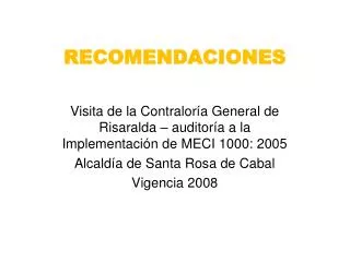 recomendaciones