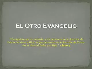 el otro evangelio