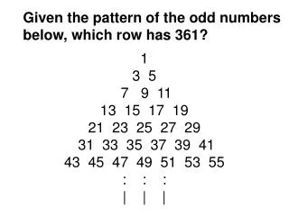 1 3 5 7 9 11 15 17 19 21 23 25 27 29 31 33 35 37 39 41 45 47 49 51 53 55