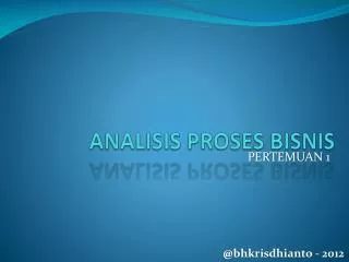 analisis proses bisnis