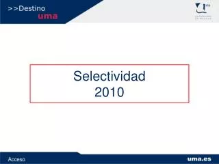 selectividad 2010
