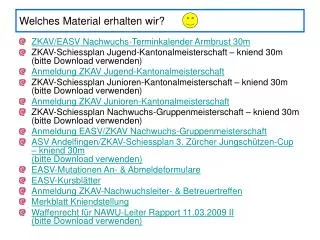 welches material erhalten wir