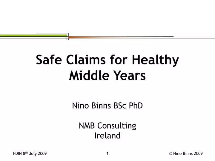 safe claims for healthy middle years