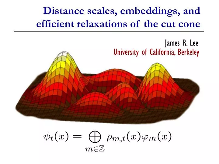distance scales embeddings and efficient relaxations of the cut cone