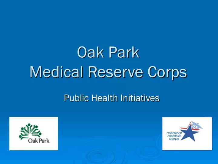 oak park medical reserve corps