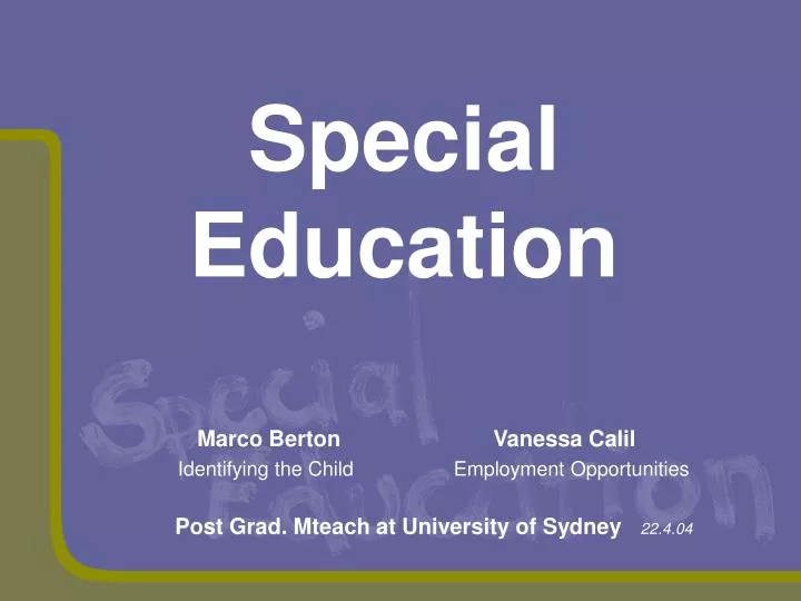 special education