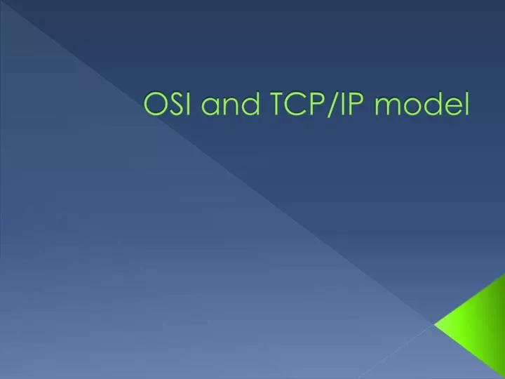 osi and tcp ip model
