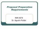 Proposal Preparation Requirements - slide 1