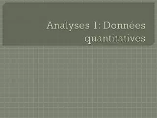 analyses 1 donn es quantitatives