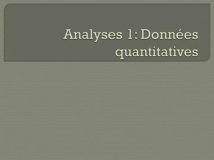analyses 1 donn es quantitatives