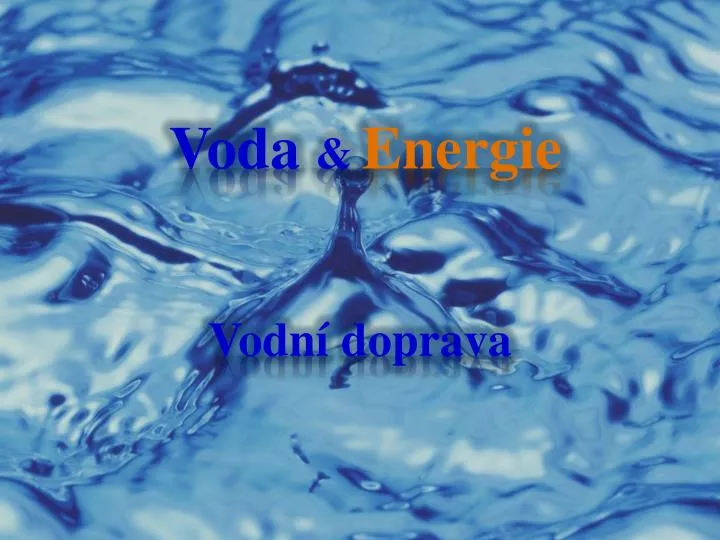 voda energie