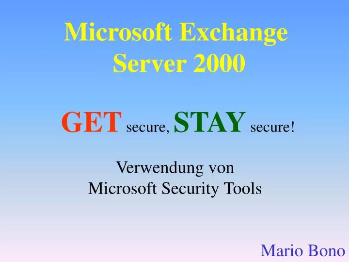 microsoft exchange server 2000