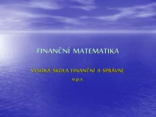 finan n matematika