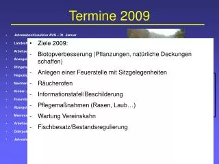 termine 2009
