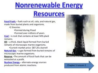 Nonrenewable Energy Resources