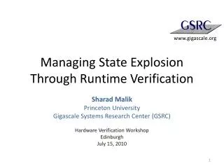Managing State Explosion Through Runtime Verification