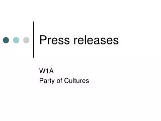 Press releases