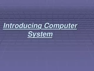 Introducing Computer System