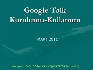 google talk kurulumu kullan m