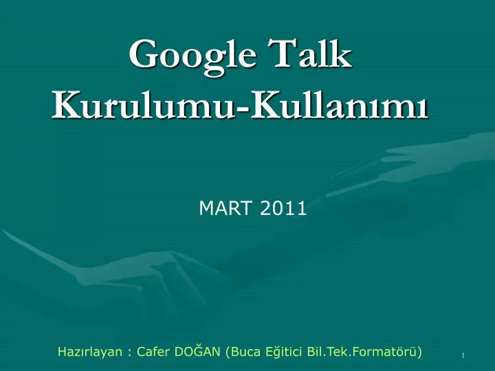 google talk kurulumu kullan m