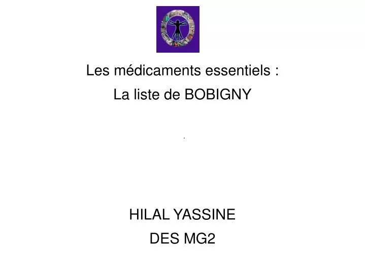 les m dicaments essentiels la liste de bobigny hilal yassine des mg2