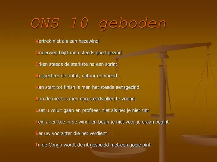 ons 10 geboden