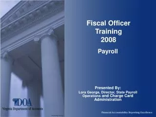 Fiscal Officer Training 2008