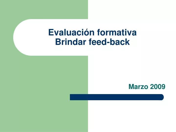 evaluaci n formativa brindar feed back