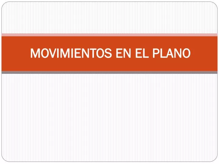 movimientos en el plano