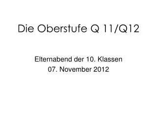 die oberstufe q 11 q12