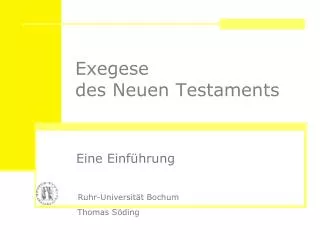 exegese des neuen testaments