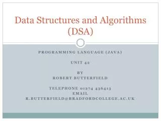 Data Structures and Algorithms (DSA)